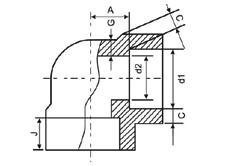 gomito della saldatura 90º dell'incavo