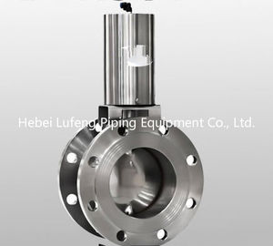 SS304 and SS316L stainless steel sanitary wafer type pneumatic flange butterfly valve